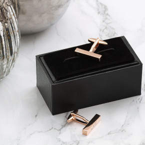 Rose Gold Plated Cuboid Cufflinks