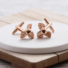 Rose Gold Elephant Cufflinks Gift Set