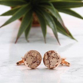 Rose Gold Watch Mechanism Cufflinks