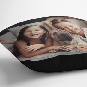 Single Sided Photo Cushion - Black