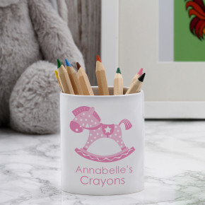  Pink Rocking Horse Pen Pot