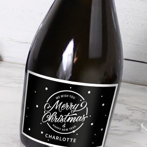 Merry Christmas Snow Prosecco 