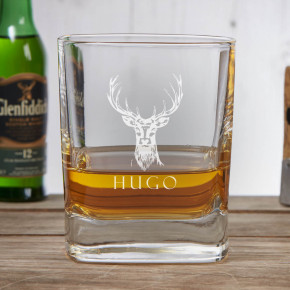 Stag's Head Square Whisky Tumbler