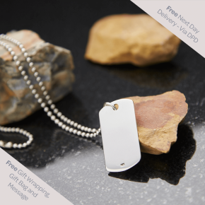 Sterling Silver Dog Tag Necklace