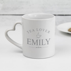 Tea Lover Heart Handle Mug