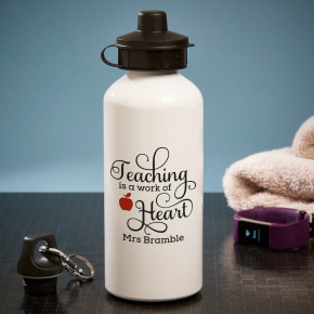 Teaching Work Of Heart White Water Bottle
