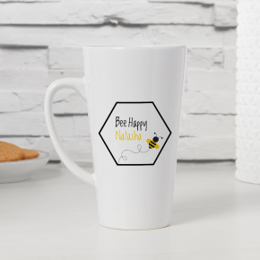 Bee Happy Tall Latte Mug