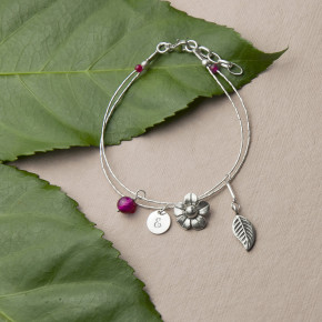 Forget Me Not Friendship Bracelet - Ruby