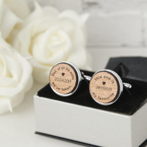 Dad Of All The Walks Wooden Cufflinks