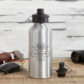 True Gent Silver Water Bottle