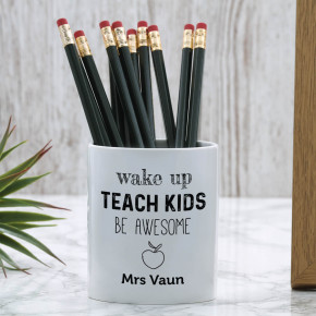 Wake Up Teach Kids Pen Pot