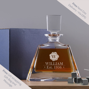 Wax Seal Monogram Boston Midi Decanter