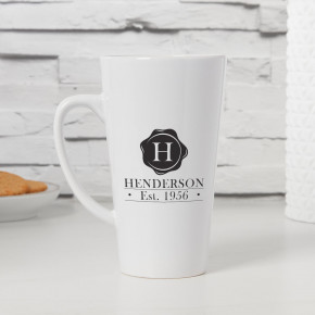 Wax Seal Monogram Tall Latte Mug