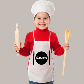 White Plate Kids Apron