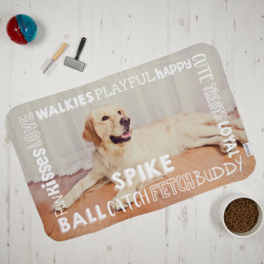 Dog Word Border Photo Blanket