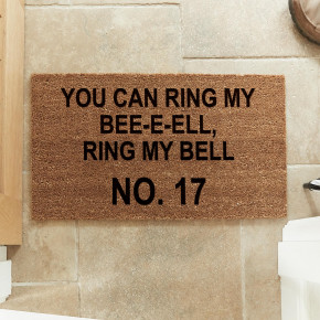 Ring My Bell Natural Coir Doormat