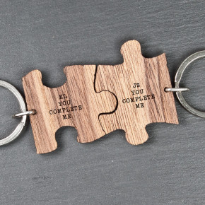 You Complete Me Romantic Jigsaw Keyrings