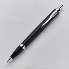Parker IM Matt Black Chrome Trim Ballpoint Pen
