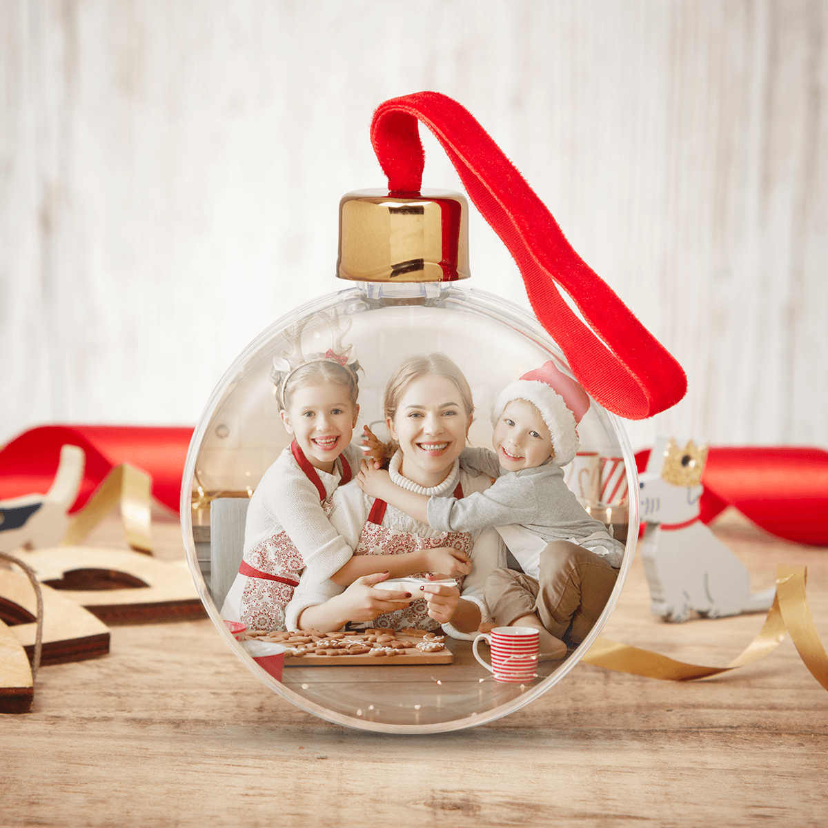 Personalised Double-Sided Photo Bauble - 1 Photo - Boutique Gifts
