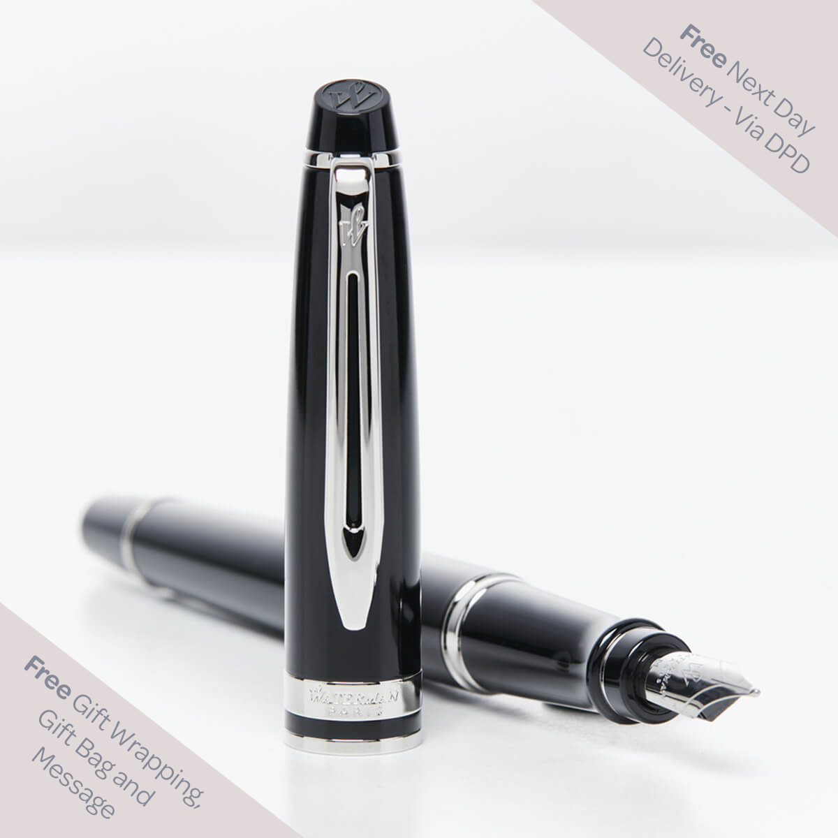 Stylo Plume Waterman Expert 1 Résine Noire - Occasion Parfait état, Recharge Fournie